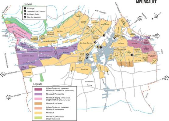 Meursault map http://www.burgundy-report.com Meursault